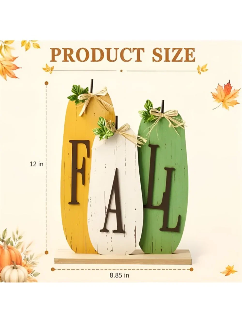 Fall Decorations for Home Pumpkin Sign Thanksgivin Farmhouse Vintage Wooden
